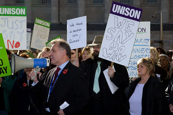Albert Bore, Labout group leader addresses the rally